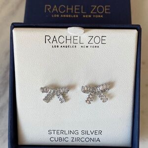 Rachel Zoe Bow earrings - silver  *New in Box*